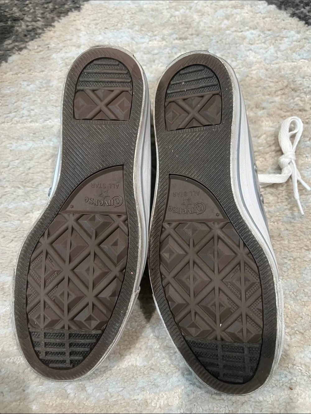 Converse Metallic Silver Low Top Sneakers